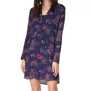 Splendid Xs Cindelle Navy Floral Lace Up Dress  $158. Very good condition.